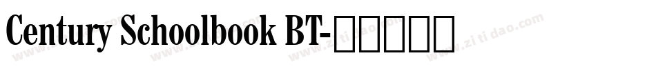Century Schoolbook BT字体转换